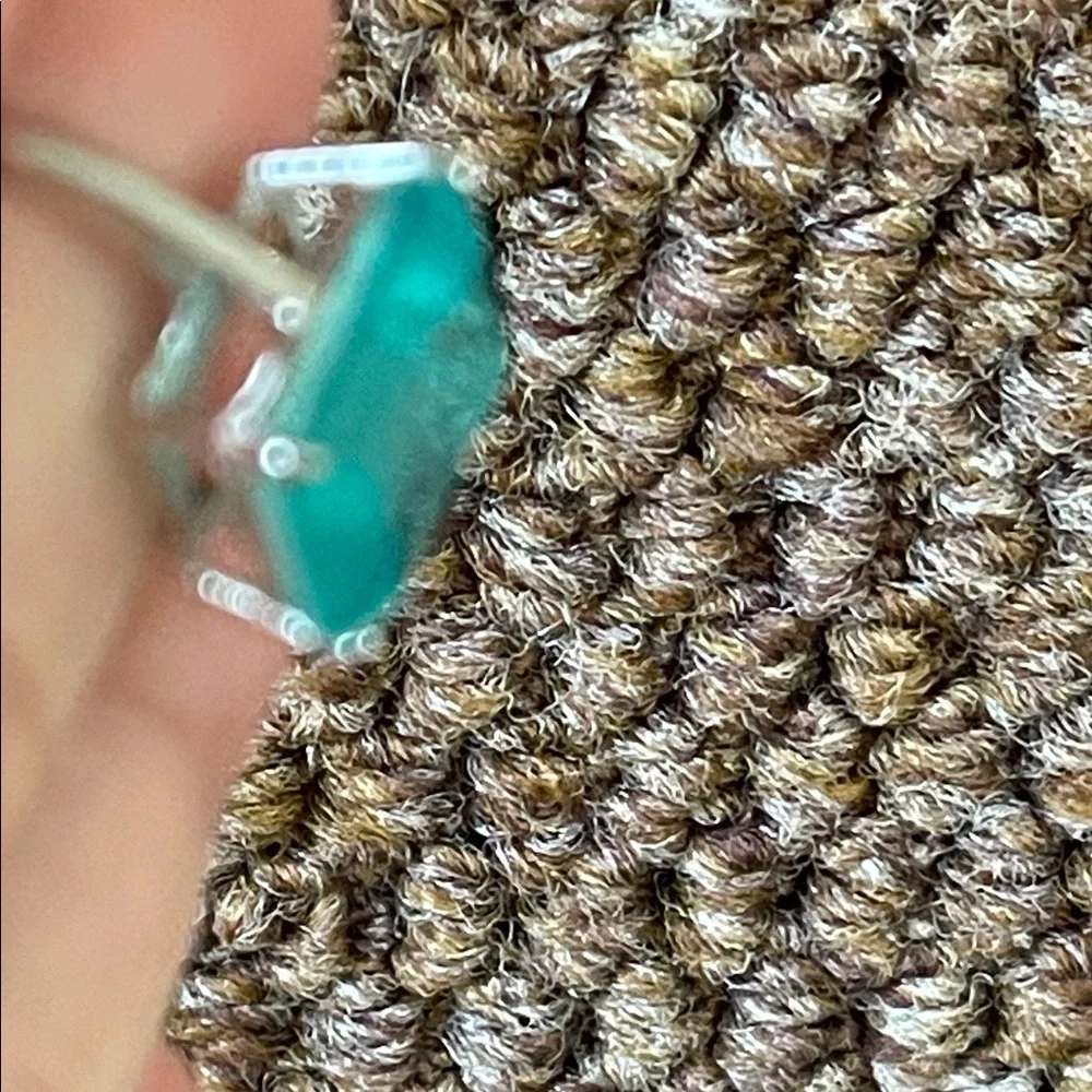 NWT Elegant 925 Silver Paraiba Doublet Natural Quartz 14X10mm Ring Size 6